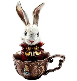C&E Alice in Wonderland Rabbit in Teacup figurine 25cm