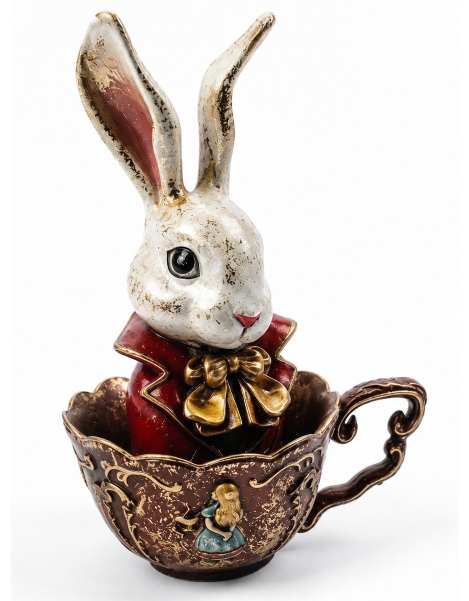 C&E Giftware & Lifestyle - Alice in Wonderland Rabbit in Teacup figurine 25cm