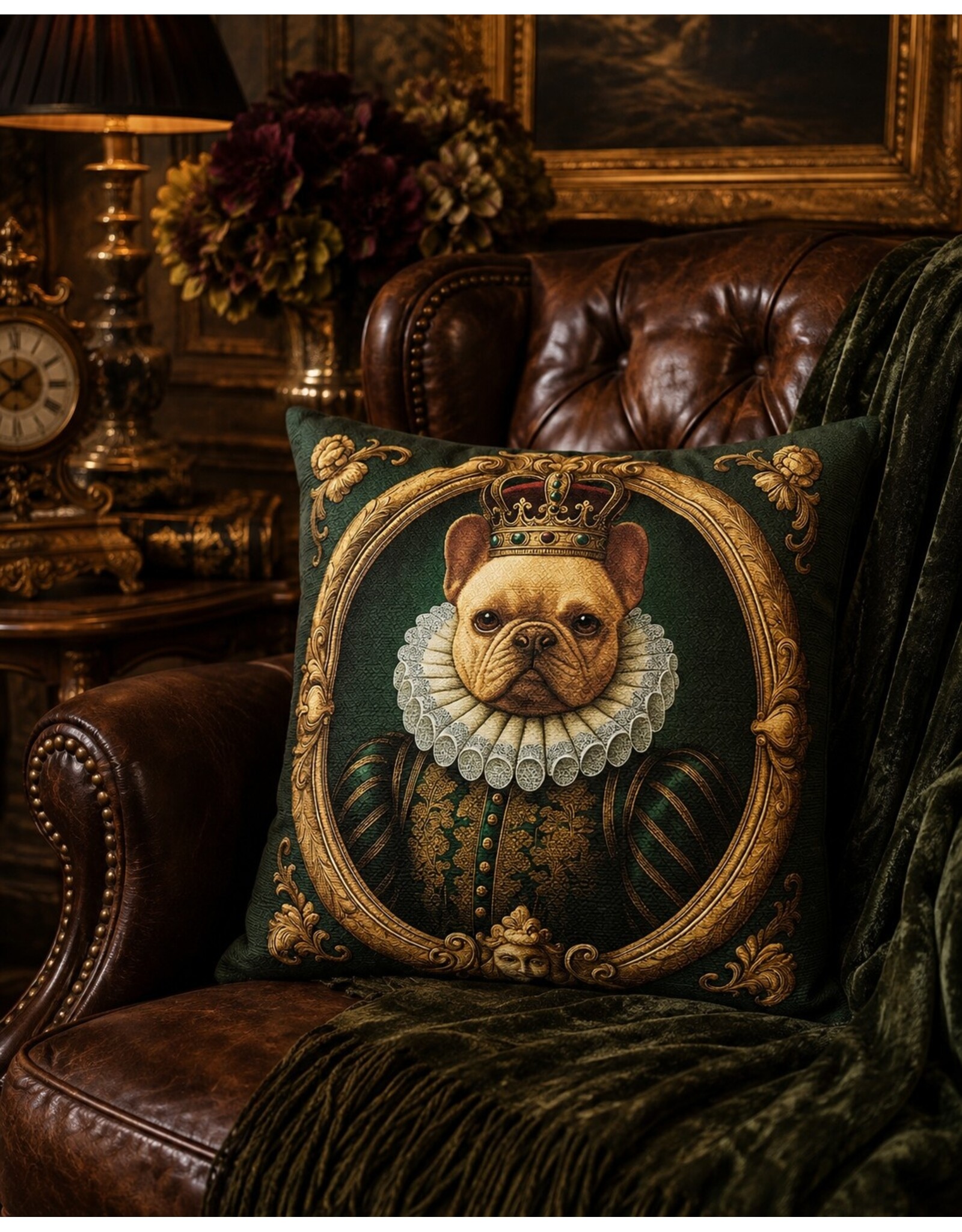 C&E Miscellaneous - Decorative Cushion French Bulldog Queen 45 x 45 cm
