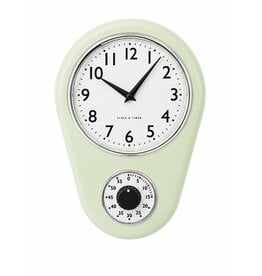 Gabriel Retro Wall Clock with Timer