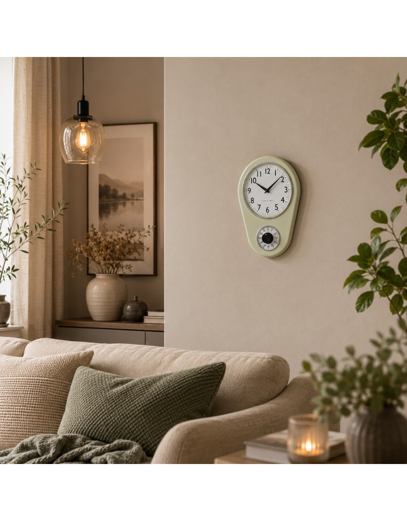 Gabriel Miscellaneous - Retro Wandklok met Timer