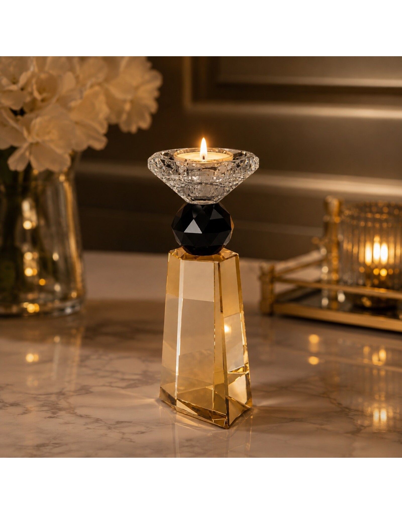 Diga Colmore Giftware & Lifestyle - Glass Candle holder OUDRA  Ø6x17 cm - Colmore