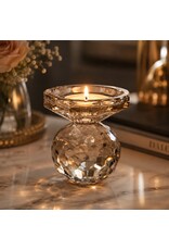 Diga Colmore Giftware & Lifestyle -   Glass Candle holder LUNELLE Ø9x11 cm - Colmore