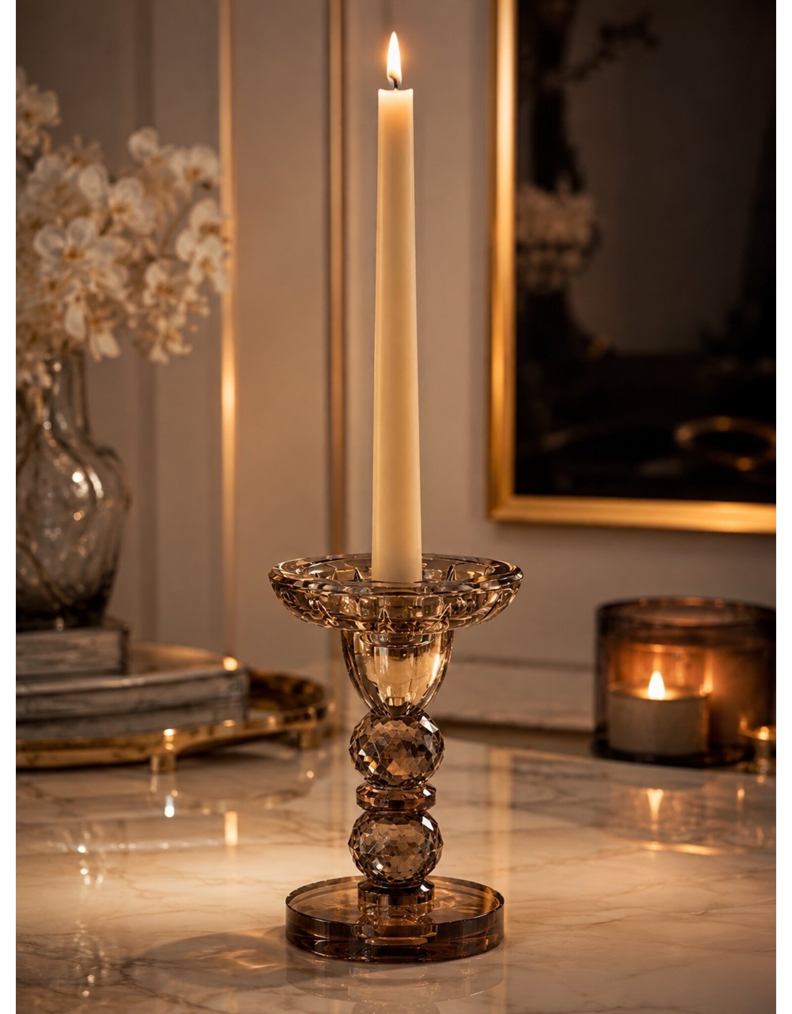 Diga Colmore Giftware & Lifestyle - Glass Candle holder OPULENT Ø10x17 cm - Colmore