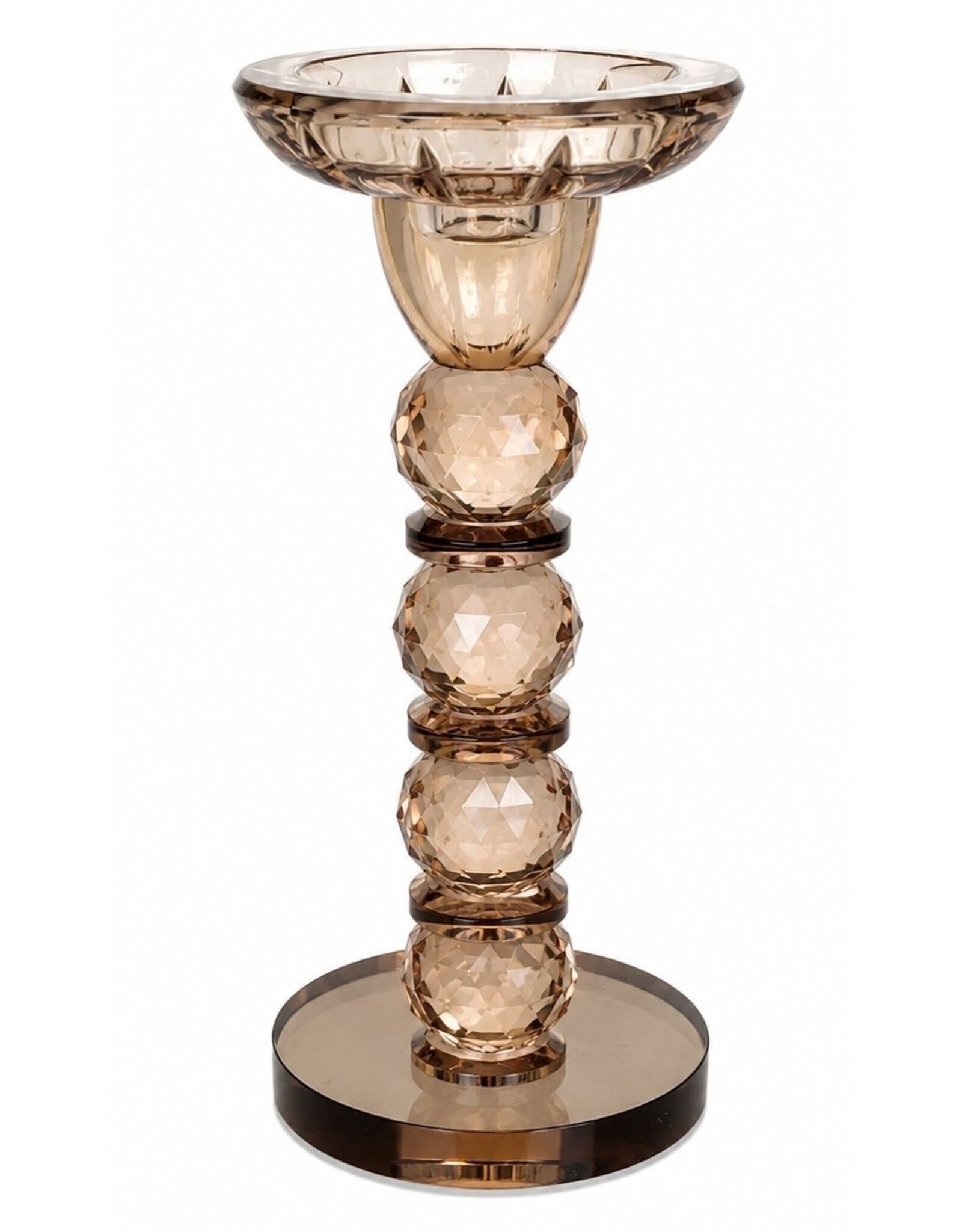 Diga Colmore Giftware & Lifestyle - Glazen Kaarsenhouder OPULENT Ø10x25 cm - Colmore