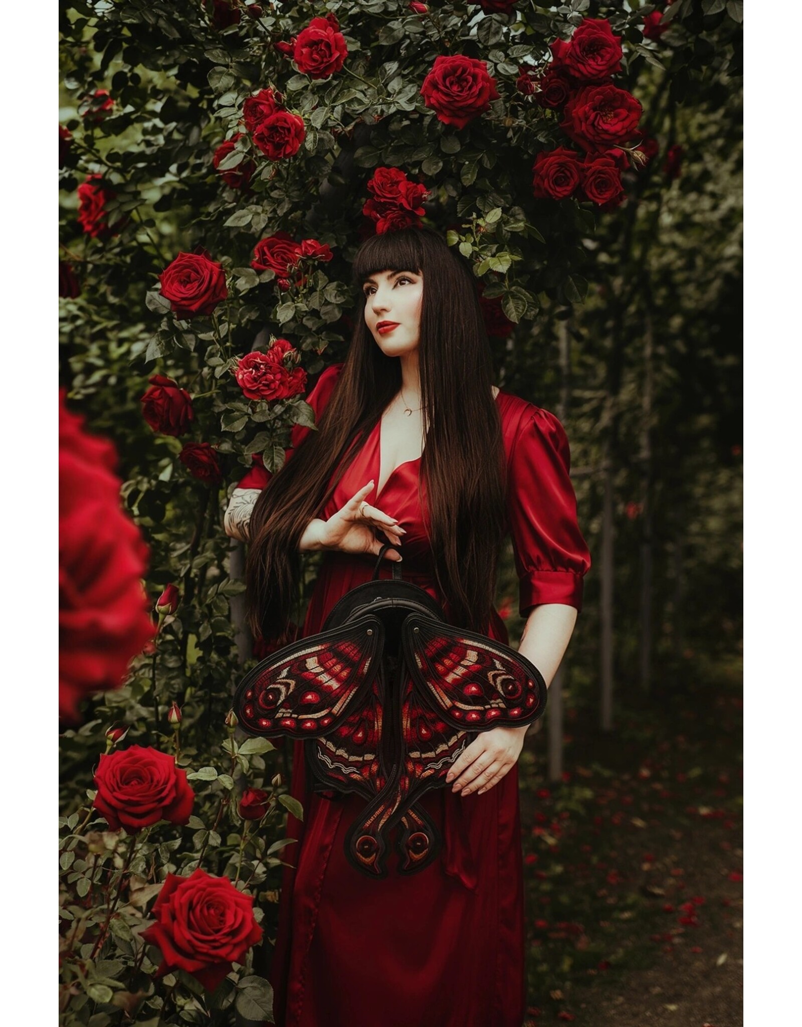 Restyle Fantasy bags and wallets - Crimson Moth Backpack with Movable Wings - Restyle