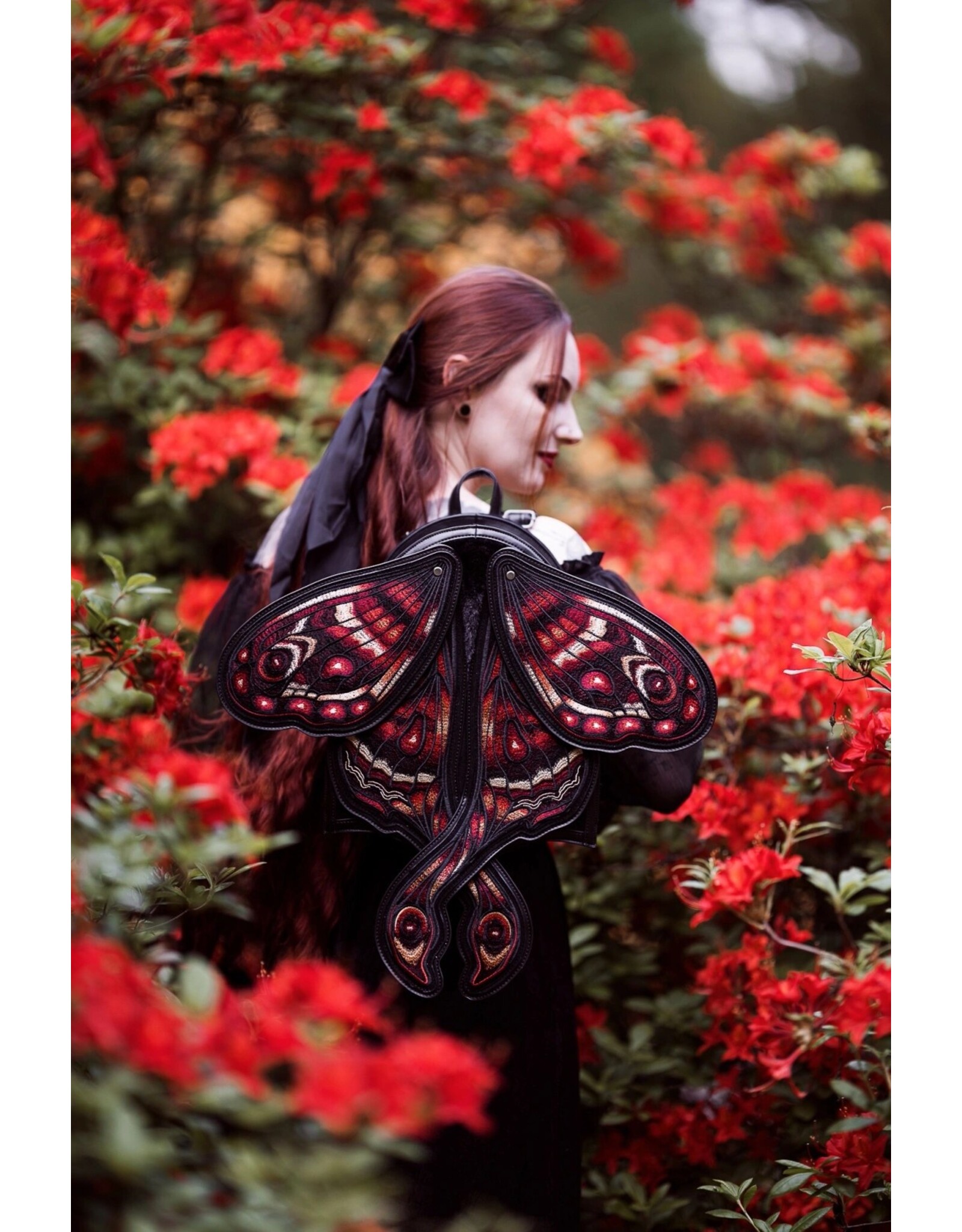 Restyle Fantasy bags and wallets - Crimson Moth Backpack with Movable Wings - Restyle