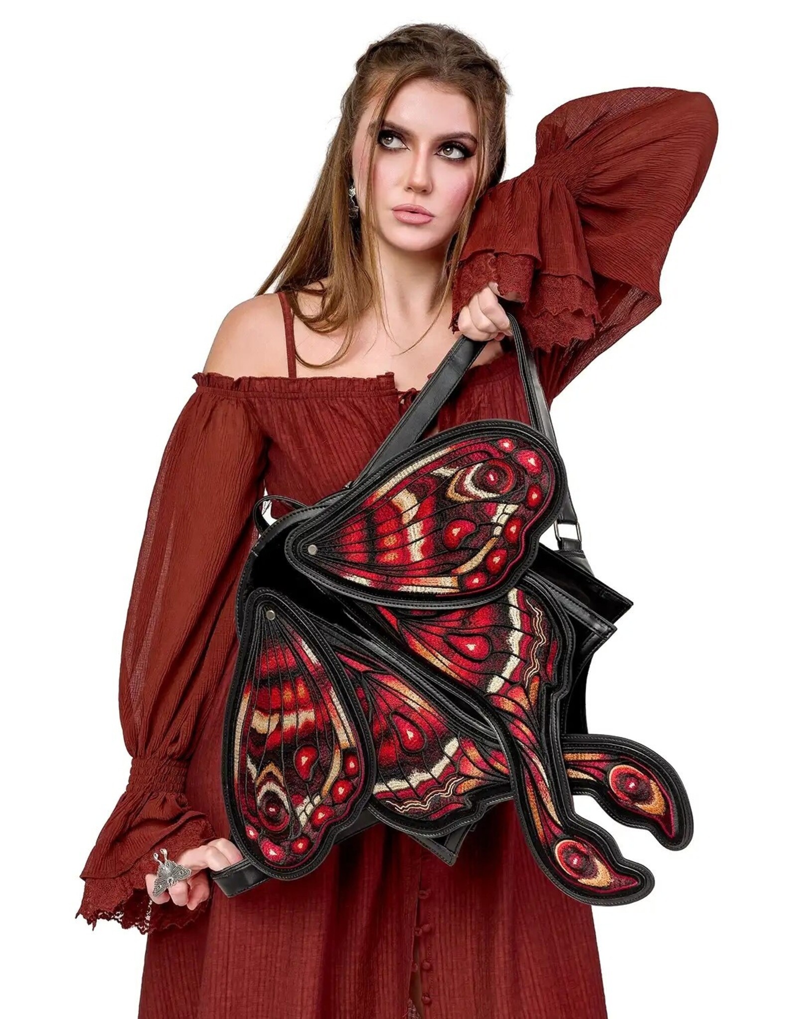 Restyle Fantasy tassen en portemonnees - Crimson Mot Rugzak met bewegende vleugels - Restyle