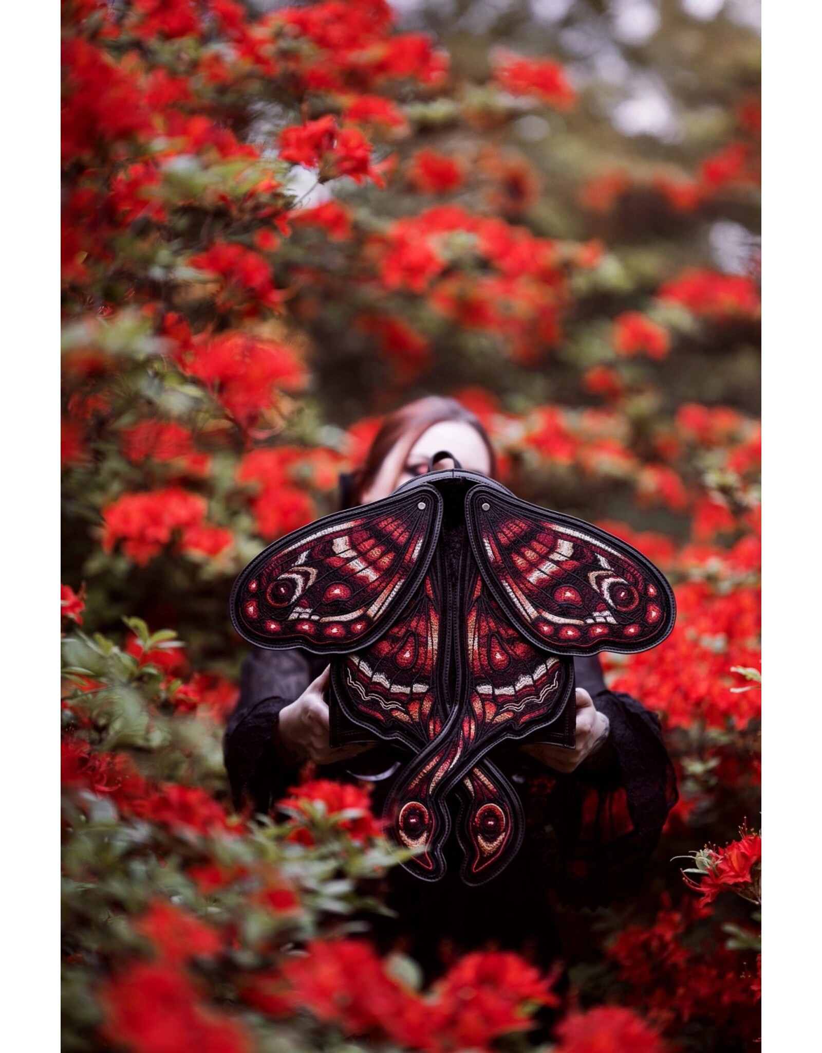 Restyle Fantasy bags and wallets - Crimson Moth Backpack with Movable Wings - Restyle