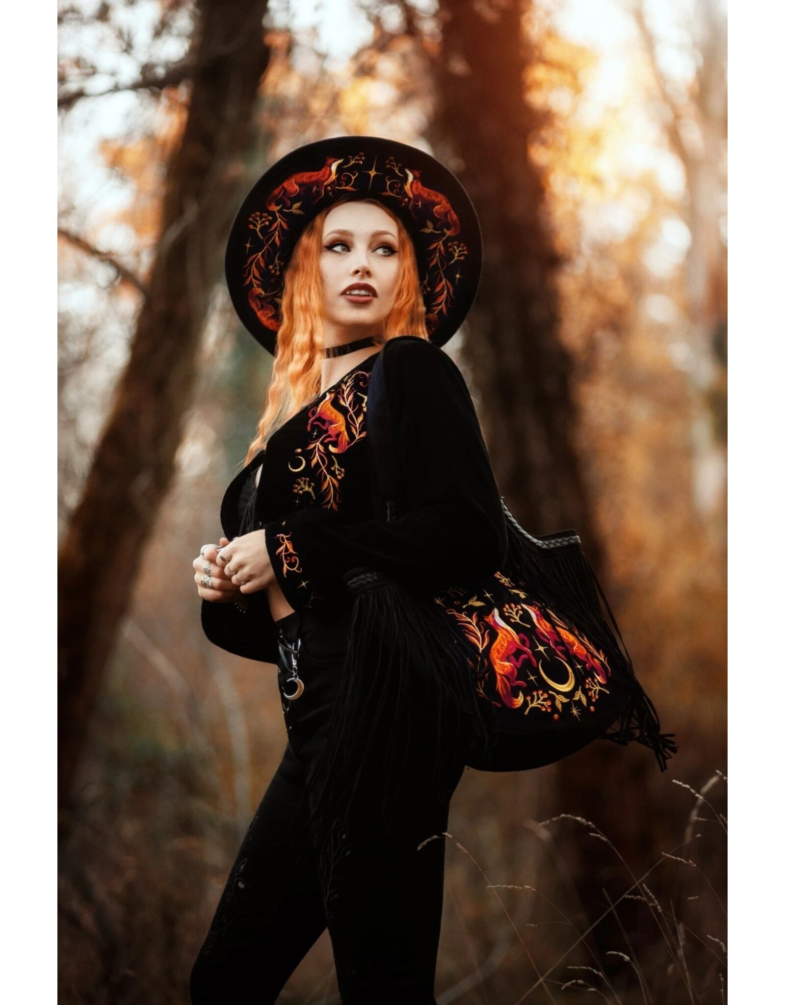 Restyle Gothic and Steampunk accessories - with Fox & Plants Embroidery