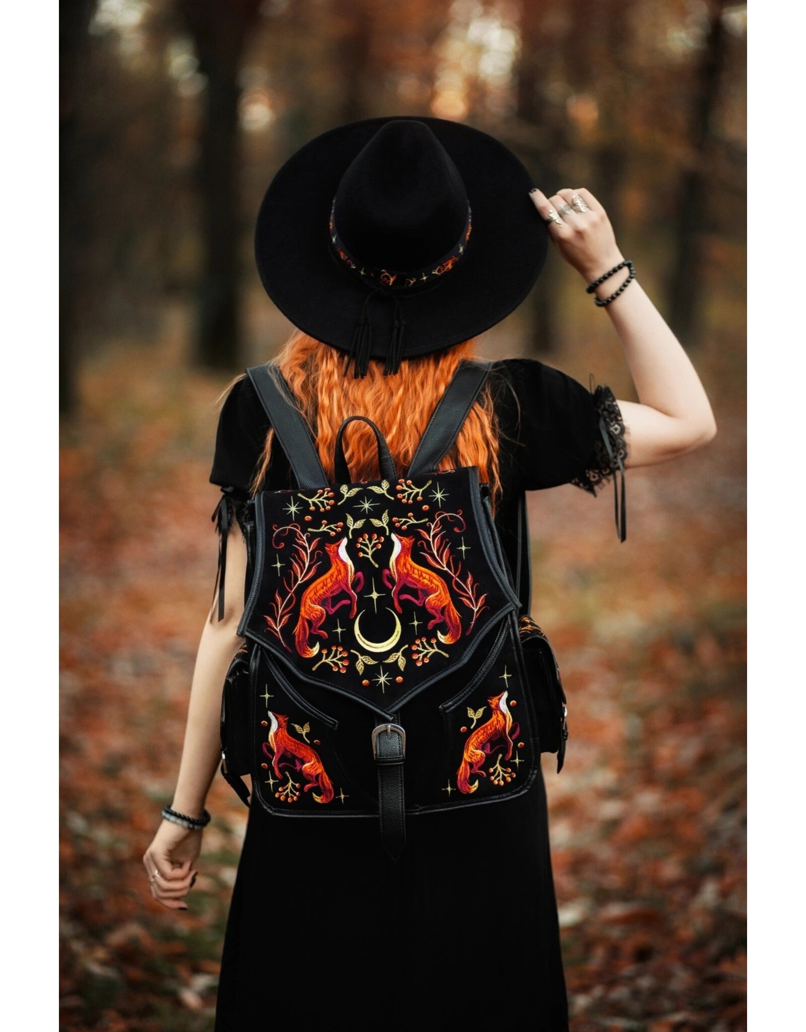 Restyle Gothic and Steampunk accessories - with Fox & Plants Embroidery