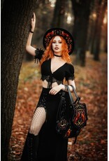 Restyle Gothic en Steampunk accessoires - Embers Hoed met Borduursel van Vossen en Planten