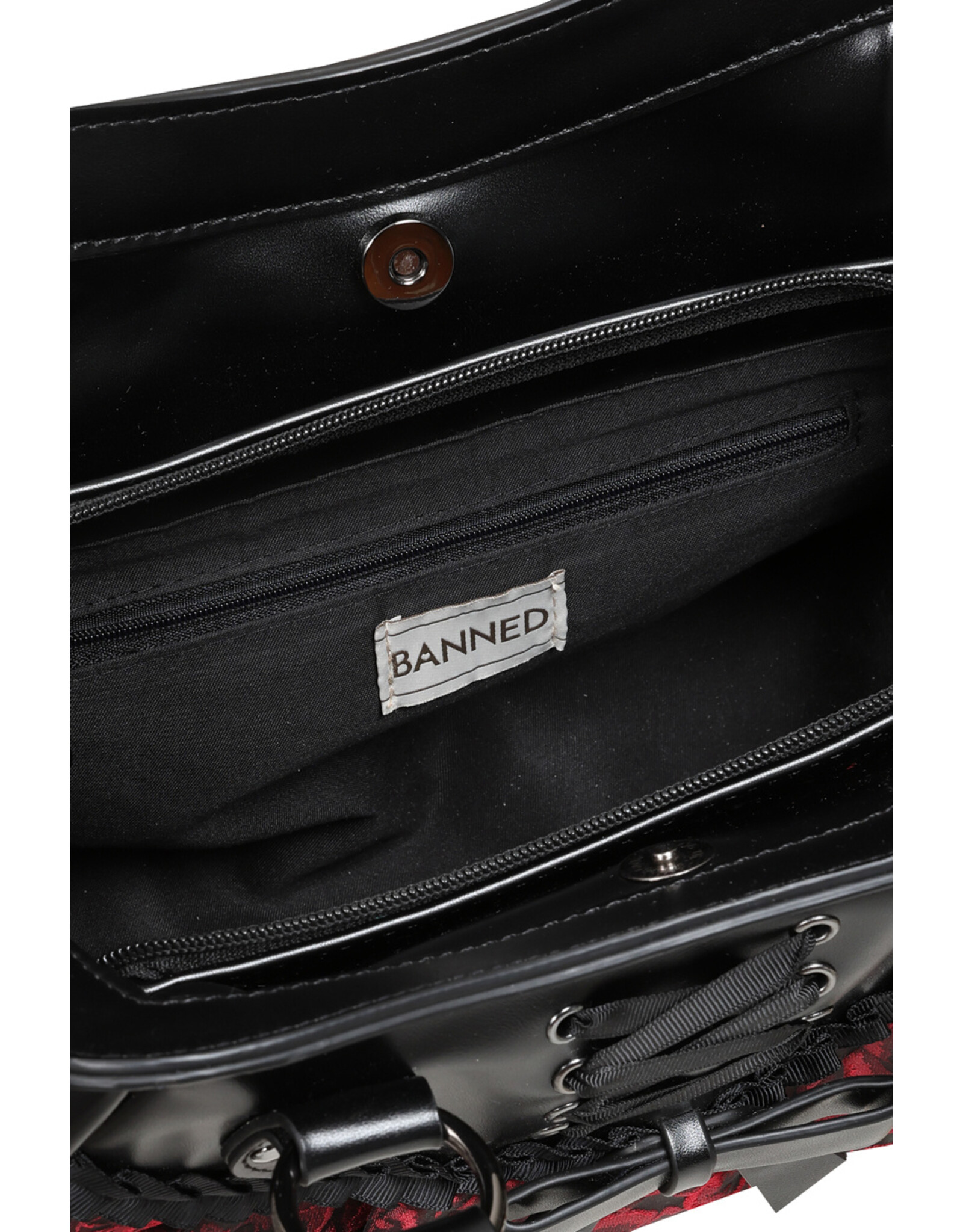 Banned Gothic tassen Steampunk tassen - Banned Crimson Thorn Rose Schoudertas
