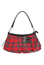 Banned Gothic bags Steampunk bags - Banned Anarchy Kilt Handbag red