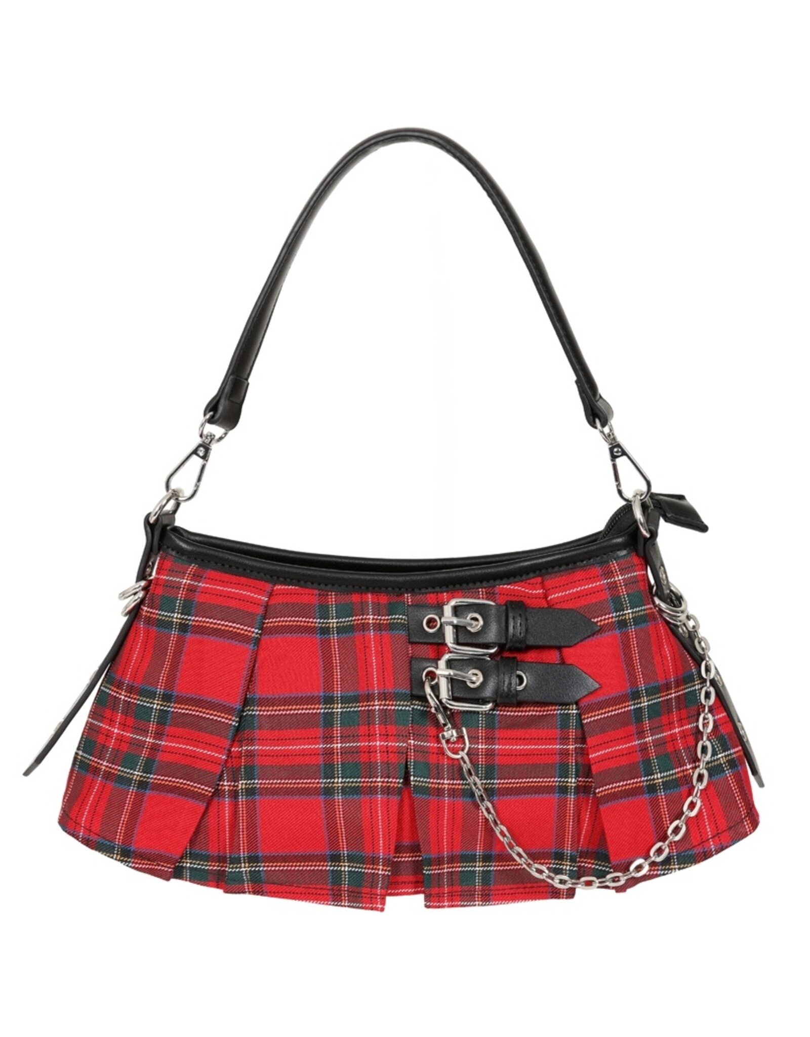 Banned Gothic bags Steampunk bags - Banned Anarchy Kilt Handbag red