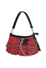 Banned Gothic Tassen Steampunk Tassen - Banned Anarchy Kilt Handtas rood