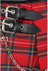 Banned Gothic bags Steampunk bags - Banned Anarchy Kilt Handbag red