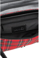 Banned Gothic bags Steampunk bags - Banned Anarchy Kilt Handbag red