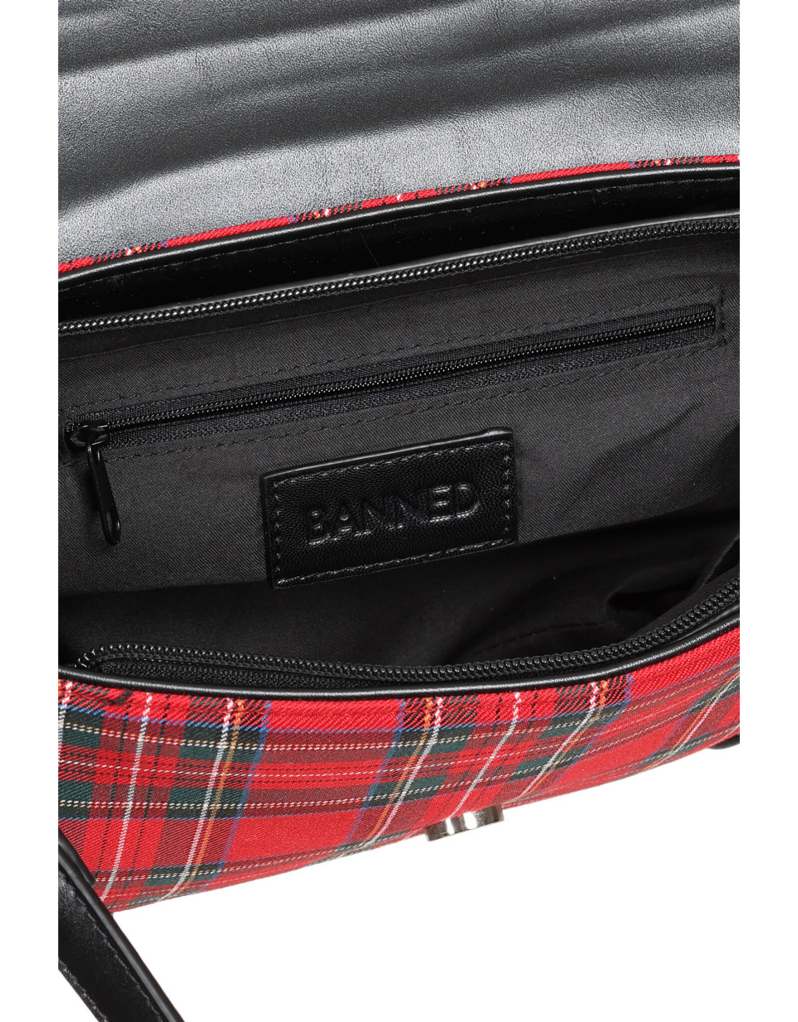 Banned Gothic bags Steampunk bags - Banned Anarchy Kilt Handbag red