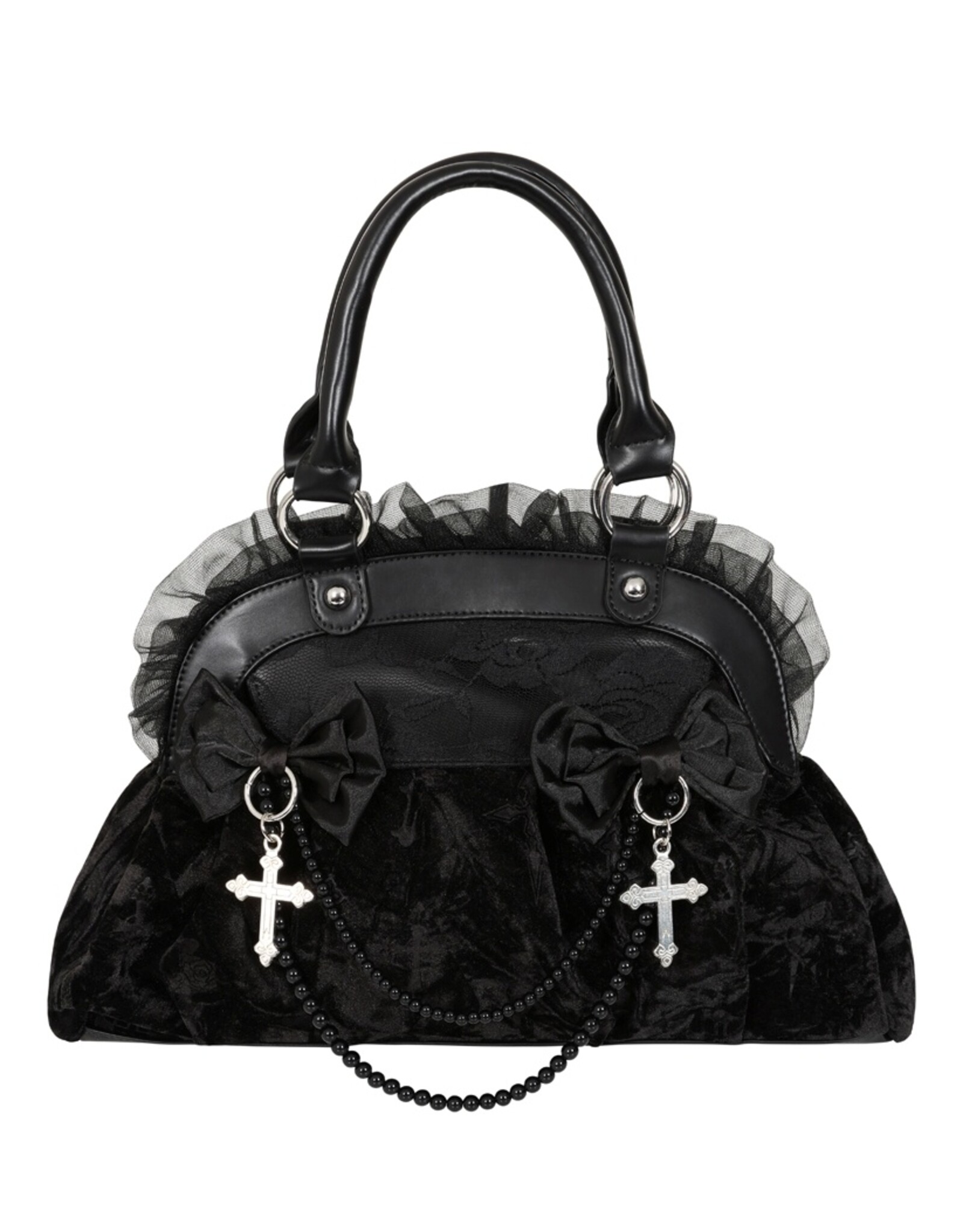 Banned Retro tassen Vintage tassen - Sanctum Velvet Gothic-Victoriaans Handtas