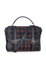 Tom & Eva Modieus - Banned Joy to The World handtas met schotse ruit navy