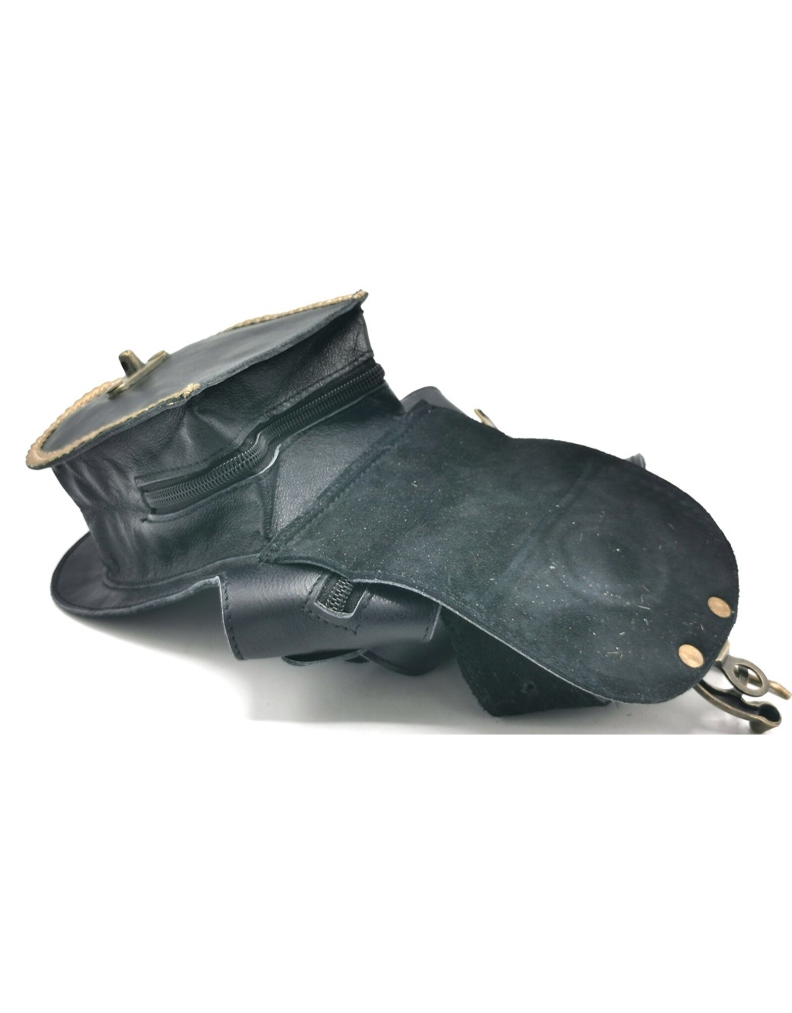 Trukado Leather Festival bags, waist bags and belt bags - Cowhide waist bag with Vintage Hook