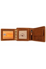 HillBurry Leren Portemonnees -   HillBurry Portemonnee Live to Ride horizontaal bruin
