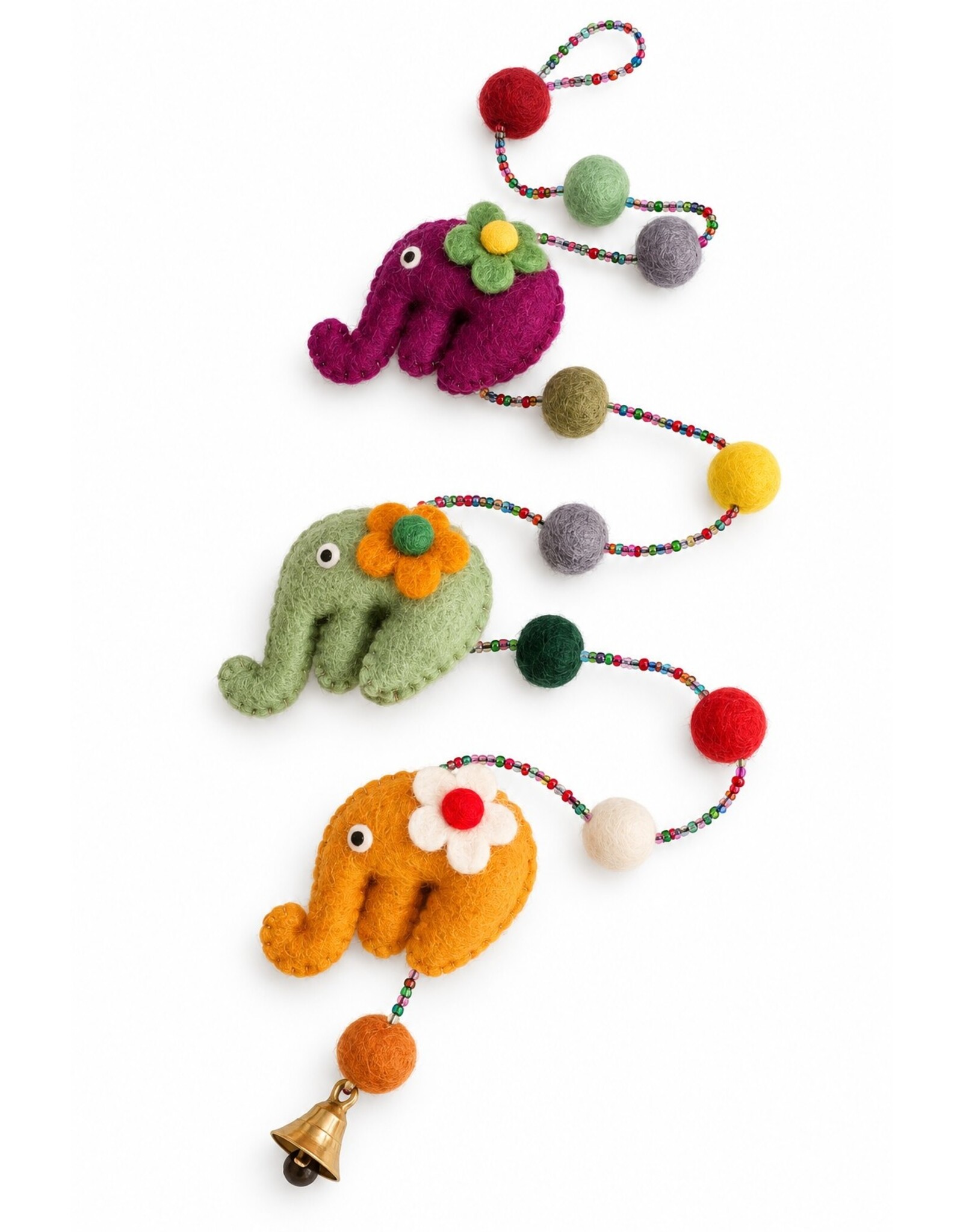 Trukado Miscellaneous - Felt Mobile Elephants handmade, approx. 100cm