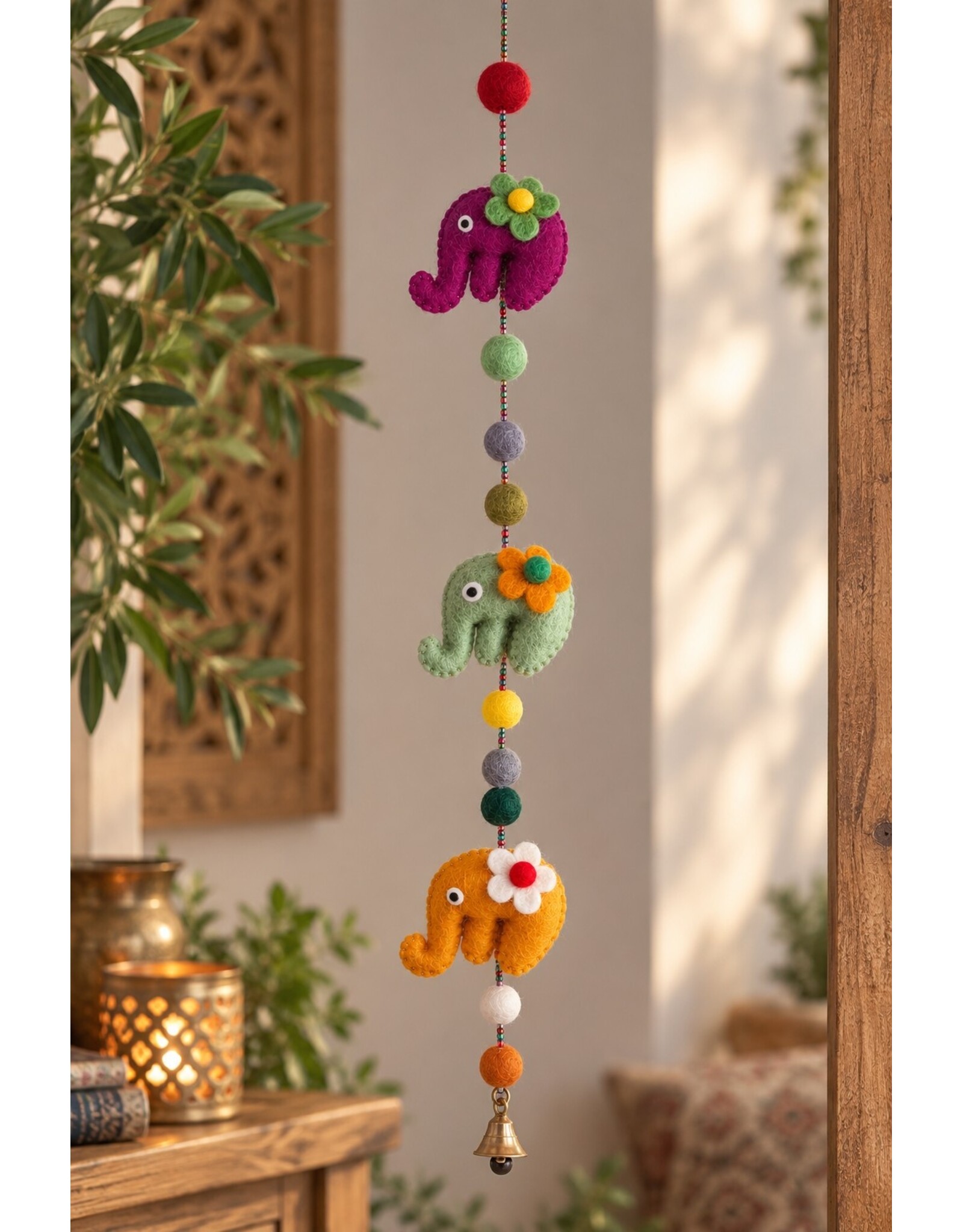 Trukado Miscellaneous - Felt Mobile Elephants handmade, approx. 100cm