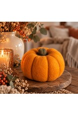 Trukado Miscellaneous - Vilten Oranje Pompoen Decoratie - 100% wol