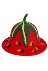 Trukado Miscellaneous - Vilten hoed - saunamuts "Aardbei" handgevilt, 100% wol