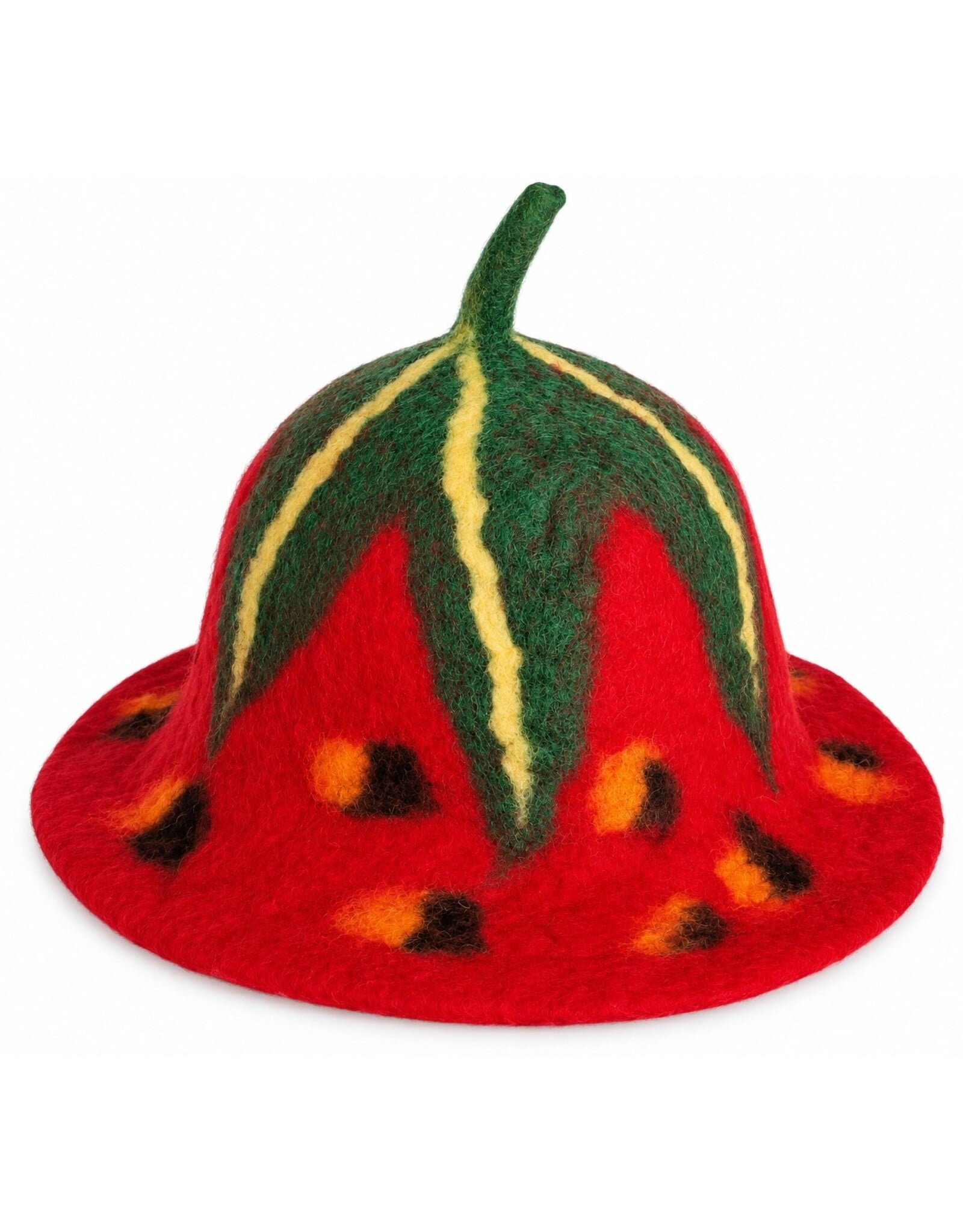 Trukado Miscellaneous - Vilten hoed - saunamuts "Aardbei" handgevilt, 100% wol