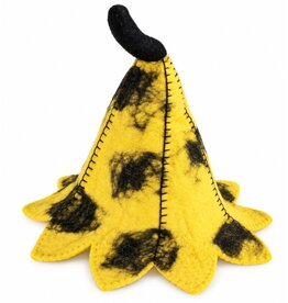 Trukado Vilten punthoed - saunamuts "Banaan"
