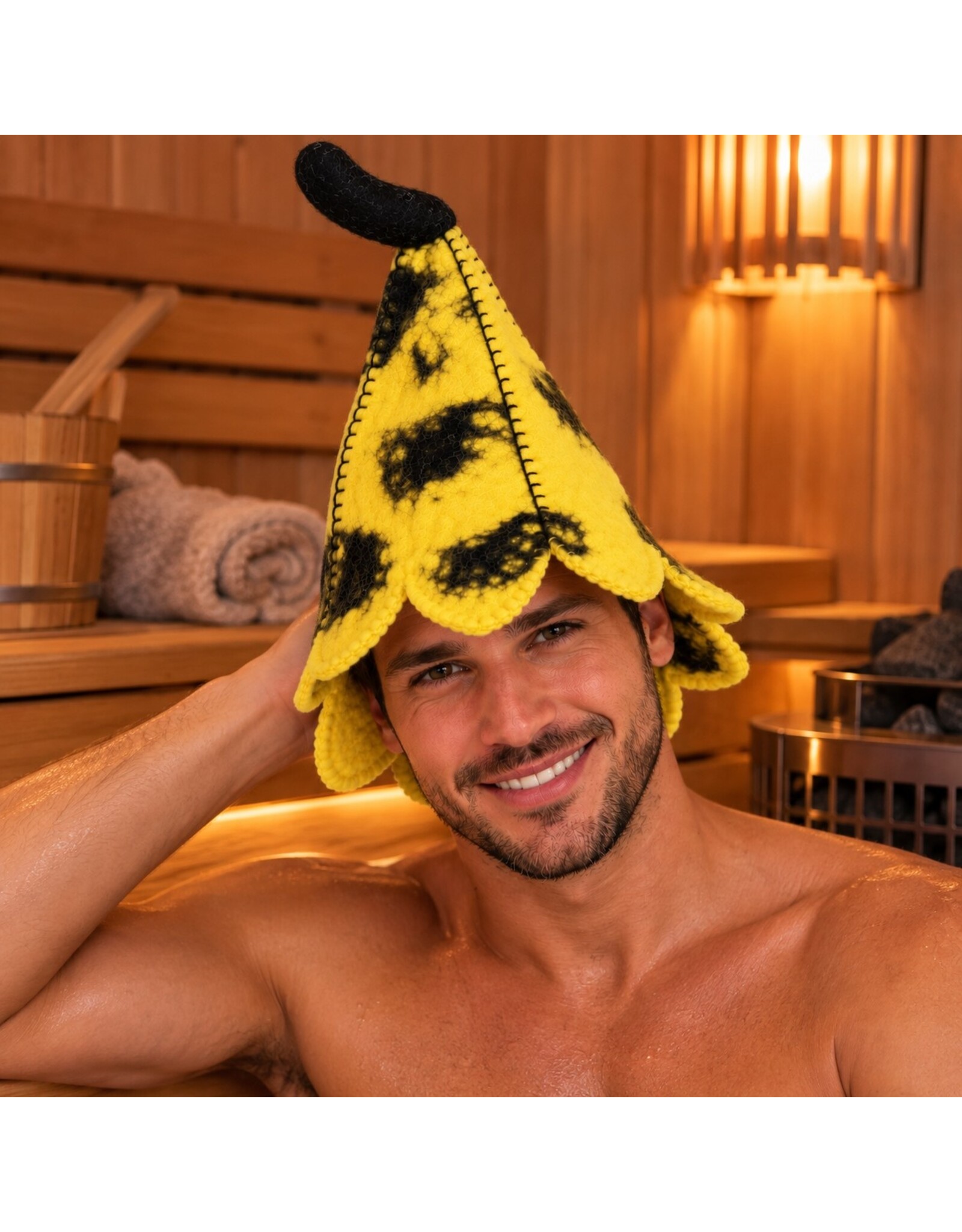 Trukado Miscellaneous - Felt pointed hat – sauna hat ‘Banana’