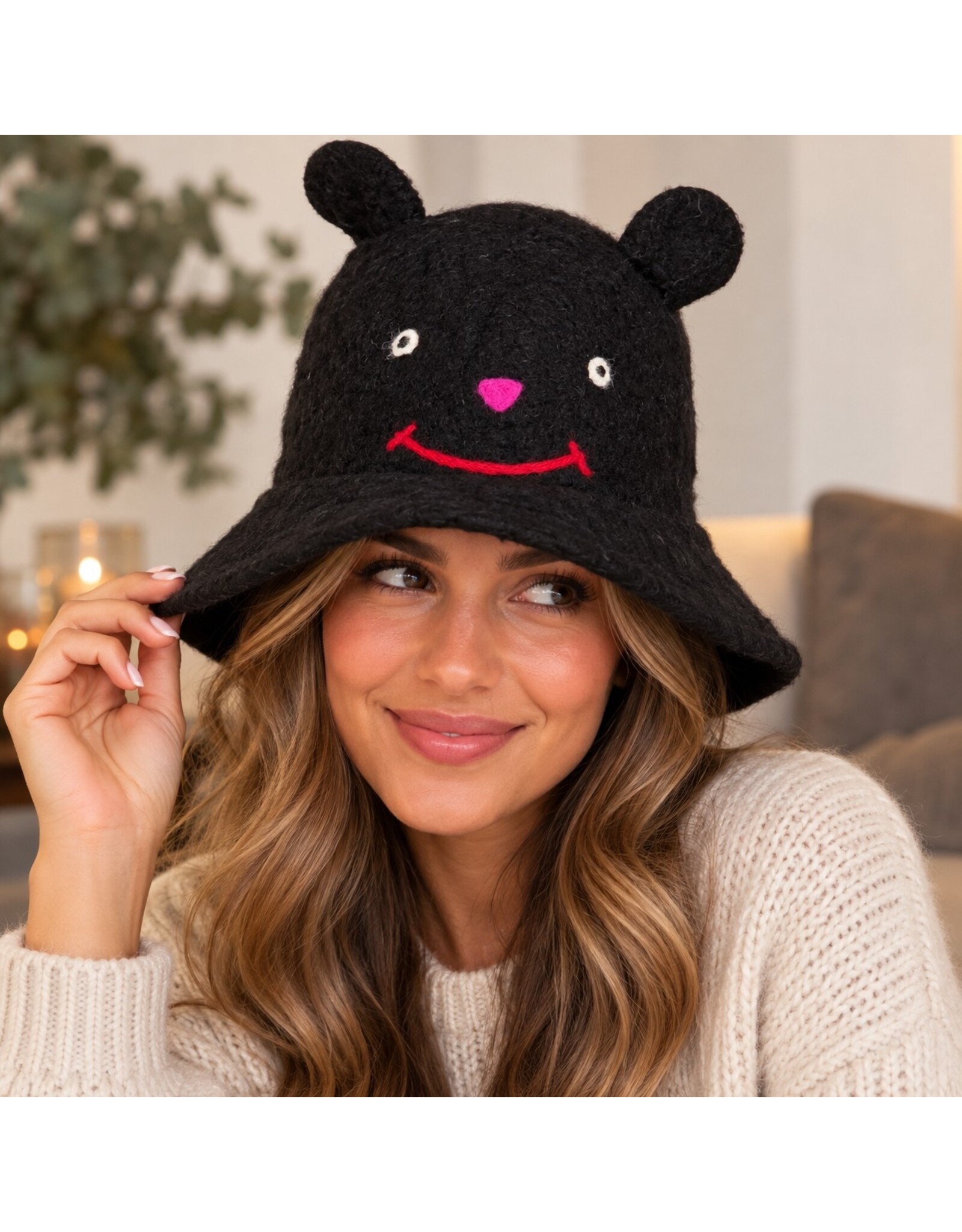 Trukado Miscellaneous - Felt Hat – Sauna Cap ‘Face with Ears’ – 100% wool