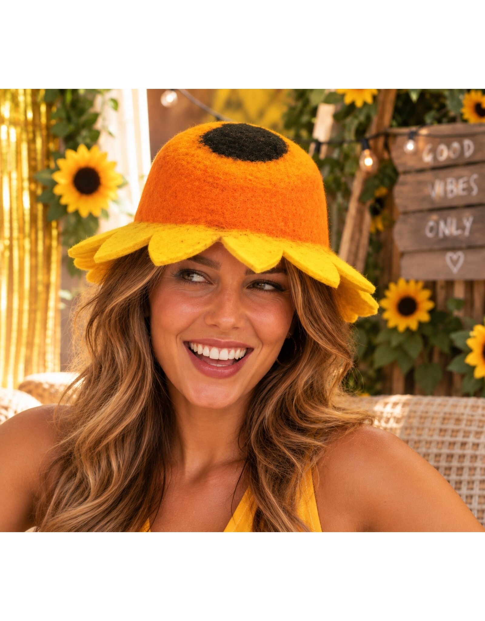 Trukado Miscellaneous -  Felt Hat - Sauna cap Sunflower