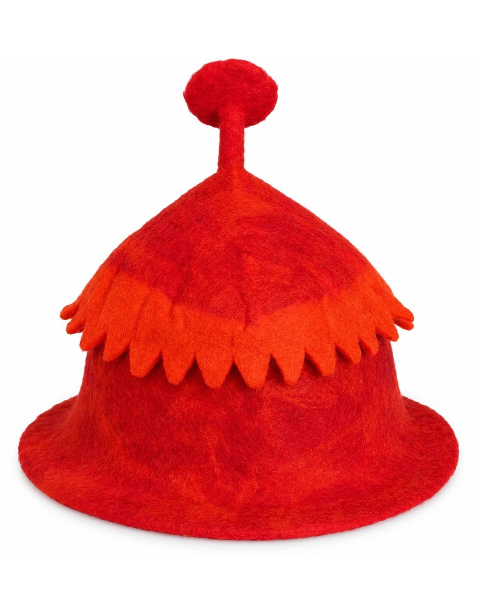 Trukado Miscellaneous - Vilten Hoed - Saunamuts met Kartelrand oranje