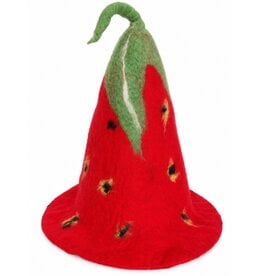 Trukado Vilten punthoed Aardbei - 100% wol
