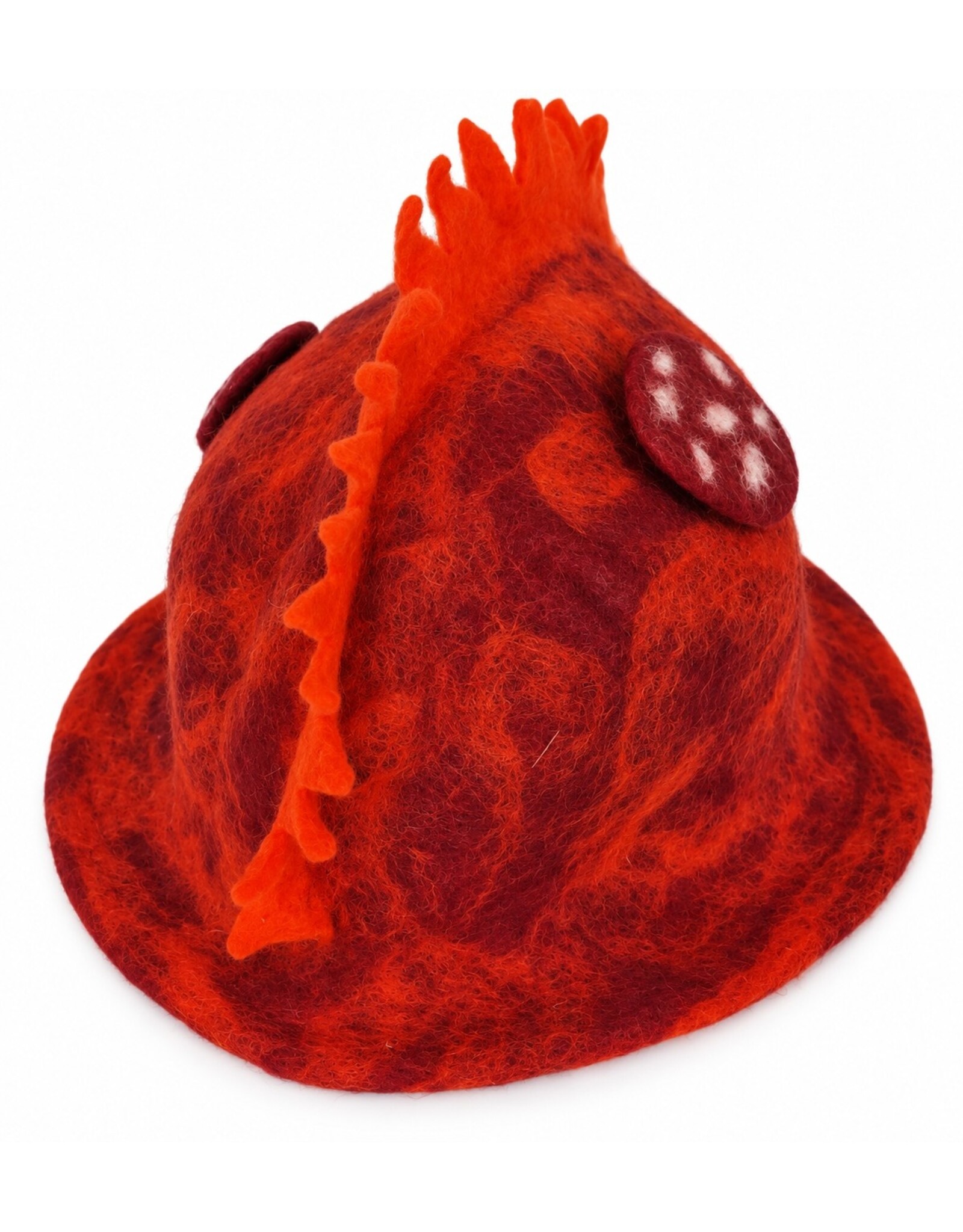 Trukado Miscellaneous - Felt Hat – Sauna Cap ‘Little Dragon’ - Orange