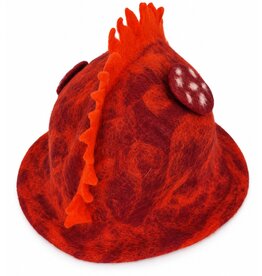 Trukado Vilten Hoed - Saunamuts "Draakje" oranje