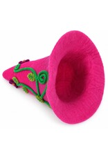Trukado Miscellaneous - Roze Vilten Punthoed met Pompoenen en Paddenstoelen