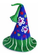 Trukado Miscellaneous - Vilten Punthoed met Bloemen Blauwgroen