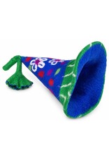 Trukado Miscellaneous - Felt Pointed Hat with Flowers Blue-green