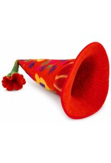 Trukado Miscellaneous - Vilten Punthoed met Bloemen oranje