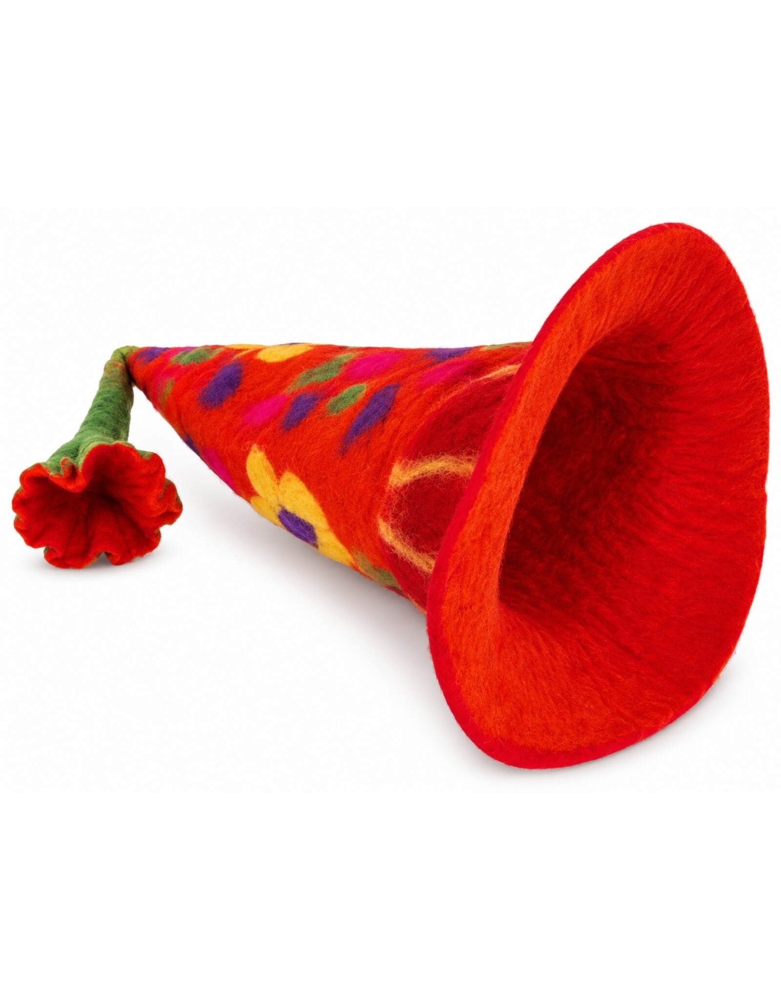 Trukado Miscellaneous - Vilten Punthoed met Bloemen oranje