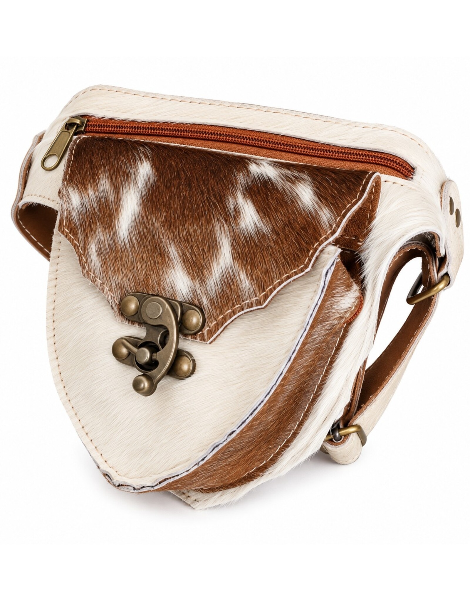 Trukado Leather Festival bags, waist bags and belt bags - Cowhide waist bag with vintage hook