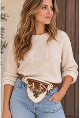 Trukado Leather Festival bags, waist bags and belt bags - Cowhide waist bag with vintage hook