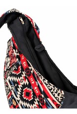 Trukado Fashion bags - Hobo bag Woven Fabric with Ethnic Pattern  Beige-red-black