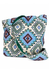 Trukado Fashion bags - Hobo bag Woven Fabric with Ethnic Pattern  Blue