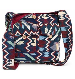 Trukado Hobotas Geweven Stof met Etnisch Patroon Blauw